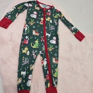 Little Sleepies Holiday Hounds 6-12 mo zippy